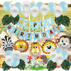 5170 Forest Animal Theme Children Birthday Decoration Balloon Set(Pink)
