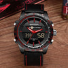 SANDA 774 Men Belt Watch Dual Display Multi Function Sports Electronic Watch Fashion Trend Leisure Waterproof Luminous Watch(Red)