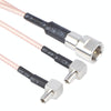 Dual TS9 Male to RG316 WiFi Antenna Extension Cable 50cm