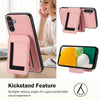 For Samsung Galaxy A13 5G / A04s CX01 Detachable Magsafe Magnetic Card Bag Phone Case(Pink)