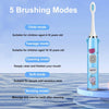 USB Charging Fully Automatic Ultrasonic Cartoon Children Electric Toothbrush, Color: Pink with 1 Head