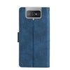 For Asus Zenfone 8 Flip ZS672KS Skin Feel Crocodile Texture Magnetic Clasp PU Leather Phone Case(Blue)