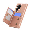 For Samsung Galaxy S24 Ultra 5G Horizontal Flip Card Bag Holder Leather Phone Case(Rose Gold)