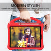 For iPad 10.2 2021 / 2020 / 2019 EVA Flat Anti Falling Protective Case Shell with Holder(Red)