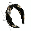 Ribbon Woven Letter Pattern Elegant Retro Non-Slip Headband(Black)