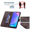 For vivo Y11 / Y15 / Y12 / Y17 Magnetic Clasp RFID Blocking Anti-Theft Leather Case with Holder & Card Slots & Wallet(Brown)