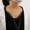 Retro Handmade Pearl Multi-Purpose Anti-Lost Hanging Lanyard Mask Glasses Chain(Silver)