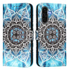 For Samsung Galaxy A56 5G Colored Drawing Pattern Plain Weave Leather Phone Case(Undersea Mandala)