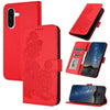 For Samsung Galaxy A36 5G Datura Flower Embossed Flip Leather Phone Case(Red)