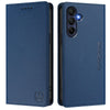 For Samsung Galaxy A16 5G RC01 Dual-Folded Magnetic Suction RFID Leather Phone Case(Dark Blue)