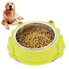 Cartoon Animal Green Stainless Steel Pet Bowl