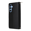 For Samsung Galaxy A15 Nine-card Slots Zipper Wallet Bag Leather Phone Case(Black)
