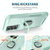 For Samsung Galaxy A73 5G 3 in 1 Ring Holder PC + TPU Phone Case(Mint Green)