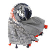 180 X 85cm  Women Cotton And Linen Scarf Retro Splicing Bohemian Printed Silk Shawl SL2008-009
