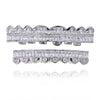 8 Teeth Square Zirconium Gold Teeth Hip Hop Braces, Colour: Silver Suit