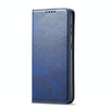 For Samsung Galaxy A50 Calf Texture Magnetic Horizontal Flip Leather Case with Holder & Card Slots & Wallet(Blue)