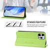 For iPhone 12 / 12 Pro RC01 Dual-Folded Magnetic Suction RFID Leather Phone Case(Grass Green)