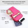 HAWEEL Mini Crossbody Vertical Zipper Pouch Phone Case Bag(Rose Red)
