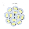 2 PCS 3W 200 LM 6000K Flower Shape Car Auto Interior Doom Reading Light with 12 SMD-5630 LED Lamps Bicuspid and T10 Adapter Cable, DC 12V(White Light)