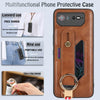For Asus ROG Phone 6 / ROG6 Wristband Leather Back Phone Case(Brown)