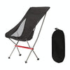 Outdoor Camping Beach Portable Ultra-Light Aluminum Alloy Folding Chair (Black)