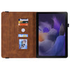 For Samsung Galaxy Tab A8 10.5 2021 Butterfly Flower Embossed Leather Tablet Case(Brown)