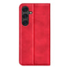 For Samsung Galaxy S25 5G Retro-skin Magnetic Suction Leather Phone Case(Red)