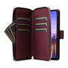 For Samsung Galaxy A16 Nine-card Slots Zipper Wallet Bag Leather Phone Case(Wine Red)