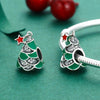 S925 Sterling Silver Pendant Diamond Christmas Tree Beads DIY Bracelet Necklace Accessories