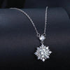 MSN017 Sterling Silver S925 Platinum Plated Zircon Simple Light Luxury Necklace