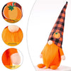 Pumpkin Maple Leaf No Face Standing Doll Decoration Shopping Mall Home Thanksgiving Halloween Decoration(Brown Hat)