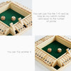 Four-Sided Digital Flop Game Party Interaction Children Educational Leisure Board Game Adult Decompression Wooden Toys, Colour: Green