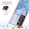 For Samsung Galaxy S25 Ultra 5G Electroplating Marble Dual-side IMD Phone Case(Blue 018)