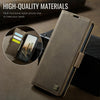 For iPhone 14 AutSpace A11 Side Buckle MagSafe Magnetic RFID Phone Leather Case(Coffee)