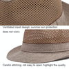 Summer Jazz Hat Mesh Breathable Sunscreen Hat, Size: Large 59-60cm(Dark Khaki)