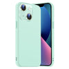 For iPhone 13 Nano Lens Cover Liquid Silicone Phone Case(Light Cyan)