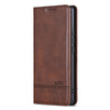 For Samsung Galaxy A56 5G AZNS Magnetic Calf Texture Flip Leather Phone Case(Dark Brown)