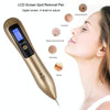 9 Gears Mole Spotting Pen LCD Home Laser Mole Spot Sweeping Beauty Instrument With Shot Light(White)
