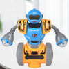 Intelligent Early Education Sound and Light Mechanical Robot Toys, Color: 3A Blue