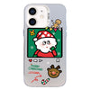 For iPhone 12 Christmas Series PC Full Coverage Pattern Phone Case(CW053 White)