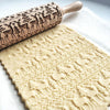 Christmas Embossing Rolling Pin Baking Cookies Fondant Cake Dough Engraved Roller(35cm elk)