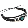 European and American Hand-knitted Beaded Retro DIY Bracelet Cancer Constellation Leather Punk Fashion Bracelet