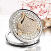 Personalized DIY Rhinestone Portable Makeup Mirror Double Mirror