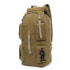 Canvas Shoulder Bag Large Capacity Outdoor Travel Bag Breathable Wearable Casual Backpack(Coffee)