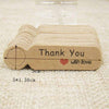 100pcs /Set Small Retro Baking Label DIY Jewelry Price Tag Bookmark Gift Card, Specification: Thankyou Cowhide