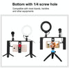 PULUZ 4 in 1 Vlogging Live Broadcast 4.7 inch 12cm Ring LED Selfie Light Smartphone Video Rig Handle Stabilizer Aluminum Bracket Kits with Microphone + Tripod Mount + Cold Shoe Tripod Head