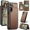 For Samsung Galaxy S25+ 5G CaseMe C22 Card Slots Holder RFID Anti-theft Phone Case(Brown)
