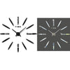 Bedroom Home Decor Large 3D Mirror DIY Wall Sticker Clock, Size: 100*100cm(Black)