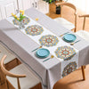 PVC Waterproof Oil-proof Embroidery Yarn Tablecloth, Size: 100x160cm(Embroidery Beige)