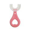U-shaped Children Baby Hand-held Soft Toothbrush Brushing Artifact for 2-6 Years Old, Style: Heart Shape(Pink)